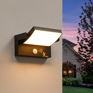 Outdoor Motion Sensor Wall Light,18W 3000K Waterproof Exterior Llighting Fixture, 340°Rotatable Wall Sconce for Porch,Garage and Front Door