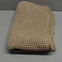 Extra Large Waffle Bath Mat Beige 6'x2'(72" x 24"), Boho Woven Modern Bath Mat Rugs, Absorbent Non Slip Bathroom Rugs, Soft Washable Bath Rugs with Tassels for Bathroom, Bedroom, Kitchen, Shower, Tub