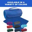 25 Ct of Roll-Up Blankets for Camping, Travel, Outdoors, Beach, Picnics Red Hook + Loop Closure for Easy Use in Cars & on Airplanes Customizable for Promotions & Events