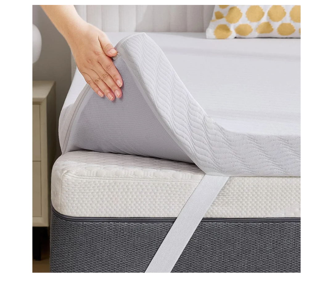 BDEUS Twin Size 2 Inch Gel Memory Foam Mattress Topper with Removable Cover, Ventilated Cooling Foam, Supportive Pressure Relief Bed Topper, CertiPUR-US Certified