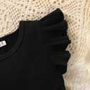 Sinhoon Toddler Girl Tulle Dress Summer Ruffle Sleeveless Baby Girl Fashion Casual Dresses 1-6Y (Black)