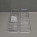 2 Pcs Clear Cord Organizer with 20 Wire Ties, Plastic Cable Management Box with Lid, Desktop Storage Box for Home/Office/Desk Accessories