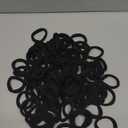 Mini Black Hair Ties, Small Elastic Bands for Hair Styling, 100 Pack