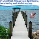 Dock Piling Caps, Flat Top Design Piling Caps and Cone Style Pylon Cap for Marine Docks Post Pole, Marine Dock Flat/Coned Piling Cap Cover for Post Pole Pylon Pipe