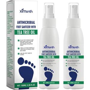 2PCS Foot Spray with Tea Tree Oil,Tea Tree Oil Feet Spray,Foot & Shoe Freshness,Quick-Drying and Travel-Friendly (2 PCS)