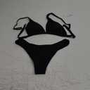 Edelqual Women's High Waisted Bikini Sets Tummy Control Swimsuit 2025 Collection Color Block Two Piece Bathing Suit (L, Black