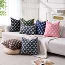 Neutral Floral Throw Pillow Covers 18x18 Vintage Farmhouse Cushion Covers Boho Home Decor for Sofa Chair Couch Throw Pillows for Living Room Bedroom Accent Brown Velvet Floral Pillowcases Set of 2