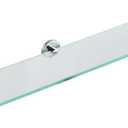 JQK Bathroom Glass Shelf Chrome, Tempered Glass Shower Storage 30 by 5 inches, 304 Stainless Steel Polished Chrome Wall Mount, TGS101L30-CH