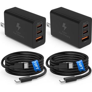USB C Super Fast Charger Block,100W Charging Station/10ft Type C to C Cable Cord Long,65W Laptop Adapter for MacBook Pro/Air/iPhone 17 16 15 Pro Max/Samsung Galaxy S26+ S25 S24 S23 S22 S21 Ultra/Plus