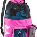 TYR Big Mesh Mummy Backpack For Wet Swimming, Gym, and Workout Gear, Pink