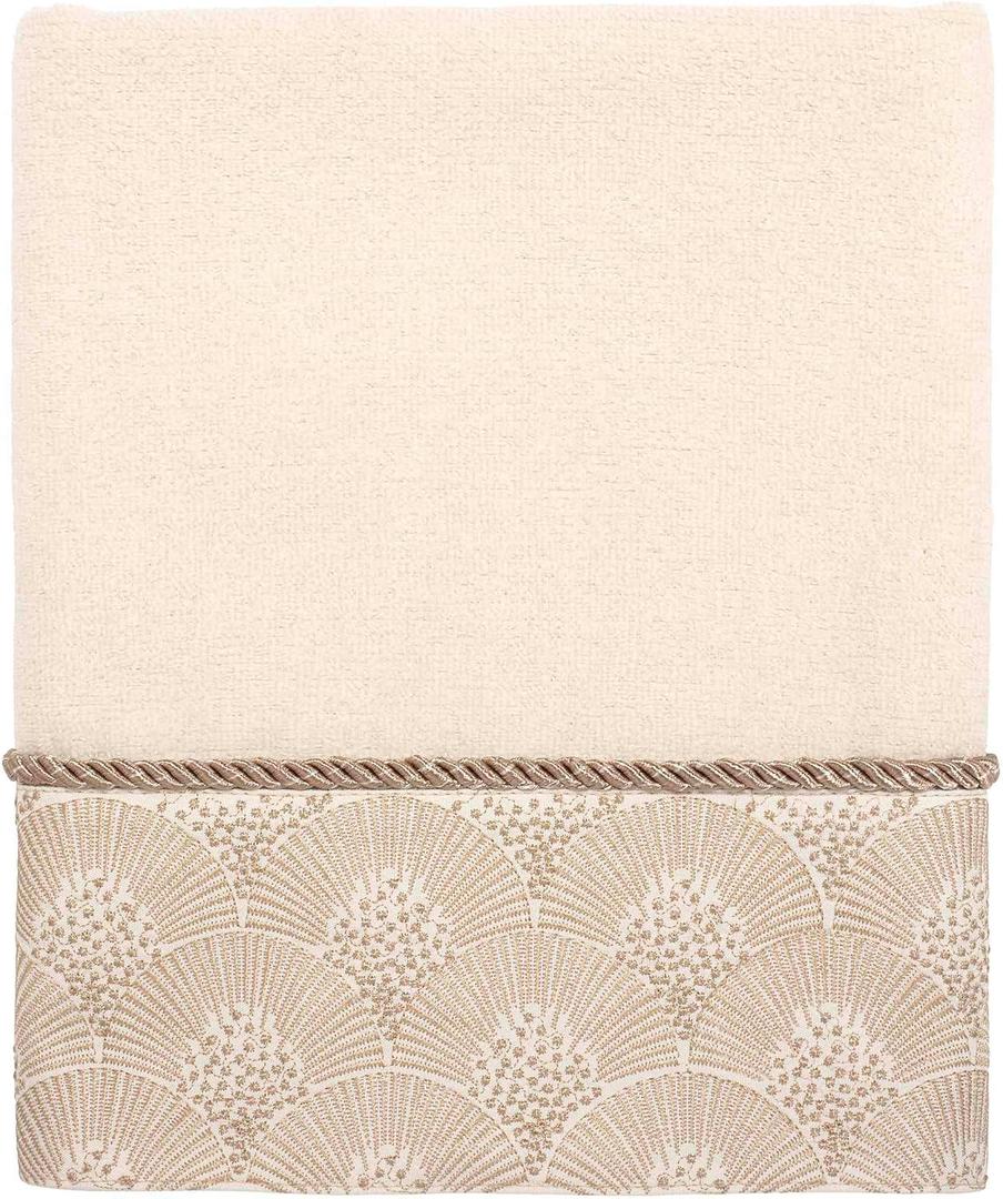 Avanti Linens Deco Shell Hand Towel, One Size, Ivory