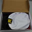 Halloween Hugh Hefner Costume Red Silky Robe Jacket & Pajama Pants Captain Costume Set with Hat Sunglasses Pipe Pin (Small)