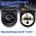 2" 52mm Water Temperature Gauge 100-250 with Sensor, 12V Digital Temp Meter Kit for Marine, Boat, Car, Truck, Automotive Engine Cooling System (Black)