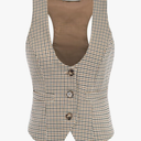 GRACE KARIN Womens Vest Top 2025 Trendy Academia Steampunk Waistcoat Racerback Vest Blazer, Size S/M