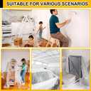 30 Pack Plastic Drop Cloth, 9x12 Ft Plastic Sheeting for Painting, Dust-Proof Tear-Resistant Painters Plastics Tarp Cloth for Furniture Floor Sofa Protector Cover Durable & Thick