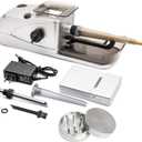 Electric Rolling Machine Set with Manual Herb Grinder and Pre-Roll Holder Case - Grind, Pack King Size Cones