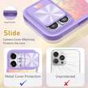 for iPhone 12 Pro Max Case with Slide Camera Cover, Butterflies Cases for iPhone 12 Promax with Ring Holder, Butterfly Stylish Aesthetic Designer Slim Protective Cover for 12 Pro Max