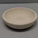 Beige Travertine Decorative Bowl, 7.8" Diameter x 2" Height, Handmade, Perfect for Entryway Key Bowl, Fruit, Kitchen Counter, Dining Table Centerpiece, Office Decor & Coffee Table
