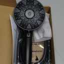 High Pressure Shower head with Handheld 7 Modes, Built-in Power Wash to Clear Tub. Tile & Pets, 5 High Flow Hand Held Hydro Rain Showerhead with Stainless Steel Hose and Adjustable Bracket-Matt Black