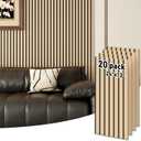 Wood Wall Panels 24" x 12" Acoustic Wood Slat Wall Panel, 20-Pack(40ft²) Soundproof Wood Slat Panel for Noise Cancelling and Interior Wall Decoration, Living Room, Bedroom, Office, Oak, 24" X 12 X 20 Pcs