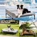 Elevated Cooling Dog Bed, Orthopedic Pet Bed for Large Dogs, Removable Washable Cover, Indoor & Outdoor Raised Pet Bed with Breathable Mesh, Size: 42"*30"*7"