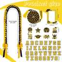 Graduation Leis Class of 2026, 69Pcs Graduation Ribbon Leis Making Kits with Photo Frame Honor Cord Letters Numbers, DIY Braided Necklace Decorations Graduate Congrats Gifts Party Supplies