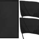 Tallew 3 Pcs Magnetic Car Window Shades with Breathable Mesh Cover Camping Side Window Sunshade Anti-Mosquito Elastic Sunroof Cover UV Sun Privacy Protection for Most Cars Truck SUVs