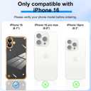 Frameless Phone case Compatible with iPhone 16 Case Transparent Electroplated Golden Frameless Design with Camera Lens Protection case