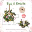 4Pcs Eucalyptus Wreath with Ribbon, 11.8" Mini Wreaths for Cabinets