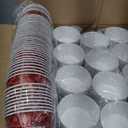 200 Pcs 5 oz Cold stone Creamery Bowls Disposable, Paper Tasting Cups Food Sample Cups for Tasting  (5 Oz, Red)