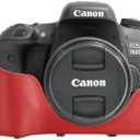 MegaGear Ever Ready Leather Camera Case & Strap - Compatible with Canon EOS Rebel T6s/760D/8000D (18-55mm)