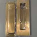 Malimali Recessed Finger Flush Pulls for Pocket, Sliding Barn Door - Brushed Gold Stainless Steel Rectangular Door Pulls (2 Pack) 6 Inch