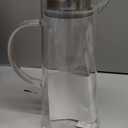 Glass Pitcher - 50-Ounce Carafe with Stainless-Steel Spout Lid - Heat-Resistant for Hot or Cold Brew Coffee, Tea, Punch, and More by Classic Cuisine