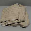 JELLYMONI Duvet Cover Full Size Light Khaki - 3PCS Boho Striped Duvet Cover Set Polyester Tufted Bohemian Textured Comforter Cover with Corner Ties & Zipper Closure