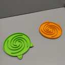 Slow Feeder Cat Bowl, Easy to Clean Silicone Bowl, Ideal for Dry and Wet Food (Orange and Cyan)