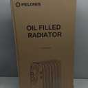 PELONIS Radiator Heater for Large Space, Electric Oil Filled Radiator, Dual Knobs, 1500W, Quiet Space Heater, 3 Modes, Tip-over Protection (Black)