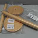 2 x Wooden Paper Towel Holder - Large Size Solid Wood Paper Towel Holder with Anti-Skid Base for Kitchen, Living Room,Bathroom