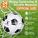 Sotiff 24 Pcs Size 5/4/3 Soccer Ball Bulk with 24 Pump Deflated Soccer Balls Bulk for Kids Teen School Team Training Practice Outdoor Game, Sports Gifts for Charity Donation