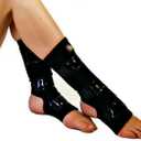 Mighty Grip Black Pole Dancing Ankle Protectors with Tack Strips for Gripping The Pole (1 Pair) (X-Large)