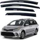IG Window Visors Fit for 2011-2020 Toyota Sienna, Out-Channel Rain Guards Vent Wind Deflectors 4PC, Car Accessories for 11-20 Sienna