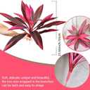 Artificial Tropical Plant UV Resistant Large Faux Plants Outdoor Fake Boston Ferns Potted Plants Realistic Agave Plastic Hostas Greenery Patio Outside Shrubs Flower Grass Front Porch Decor (2, Purple)