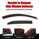 Fit 2007-2011 Toyota Camry in Channel Slim Style Acrylic Window Visors