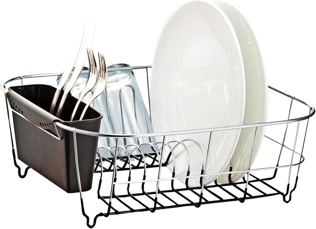 NeatO Deluxe ChromePlated Steel Small Dish Drainers (Black)