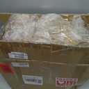 XUWAIDSGN 48 Pcs 7oz Plastic Vintage Glasses Drinking Glasses Unbreakable Wedding Glassware Crystal Water Goblets Reusable Drinkware Vintage Champagne Flutes (48, Amber)