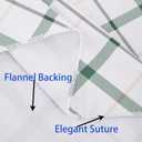Heavy Duty Vinyl Tablecloth with Flannel Backing Waterproof Oil-Proof Plastic Table Cloth Stain-Resistant Wipeable Rectangle or Square Table Cover for Indoor and Outdoor (Green Plaid，60x102 Inch)