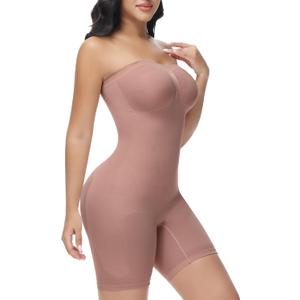 SHAPSHE Strapless Shapewear Bodysuit for Women Butt Lifter Body Shaper Tummy Control Seamless Shapewear