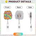 3 x Funny Nurse Badge Reel Cute Medical Nursing Badge Reel Retractable,You Can't Have a Bad Day at Work if You Don't Go Id Card Holder with Alligator Clip for Healthcare Doctor Teacher Gifts