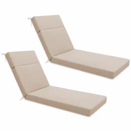 Outdoor Bench Cushion Set of 2 Beige 28 x 21 x 3 in; 44 x 21 x 3 in