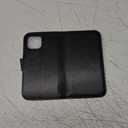 LUMARKE Designed for iPhone 13 Mini Wallet Case - Detachable Flip Folio Cover - RFID Blocking 4 Card Slots Holder - Leather Magnetic Kickstand - Shockproof Protective Phone Case 5.4", Black