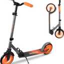 Nattork Kick Scooter for Age 6+ Kids Teens Adults, Max Load 240 LBS, Adjustable Height Foldable with 8" Large Wheels, Anti-Shock Suspension